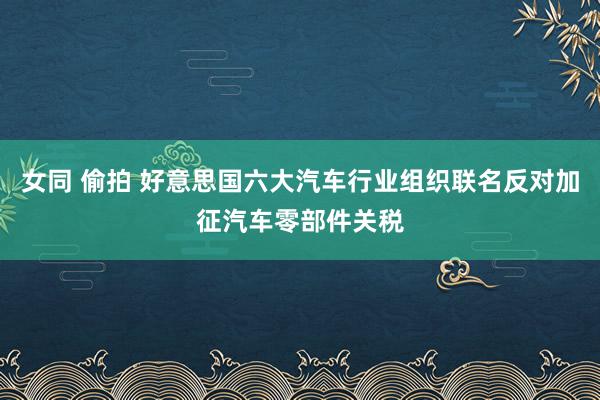 女同 偷拍 好意思国六大汽车行业组织联名反对加征汽车零部件关税